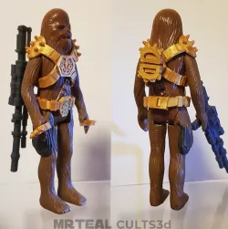 BOOK OF BOBA FETT KENNER STYLE BLACK KRRSANTAN ARMOUR for a Vintage Wookie