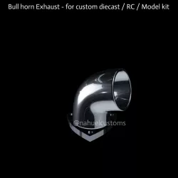 Bull horn Exhaust - for custom diecast / RC / Model kit