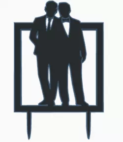 Cake topper - Mr & Mr