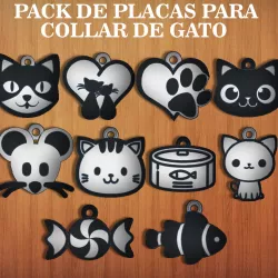 CAT COLLAR PLATES - 10 MODELS