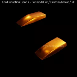 Cowl Induction Hood 2 - For model kit / Custom diecast / RC