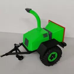 Crawler Wood shredder Trailer scale 1/10