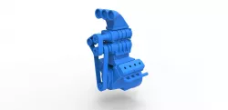 Diecast model V8 engine with double supercharger Scale 1 to 25
