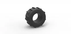 Diecast mud dragster rear tire Scale 1 to 25