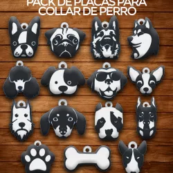 DOG COLLAR TAGS - 15 MODELS