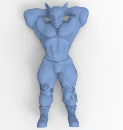 Dog man statuette