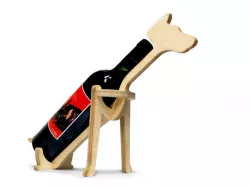 Dog Shape Animal Wine Bottle Holder cnc - laser cut