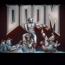 Doom Classic Cover Diorama Printable