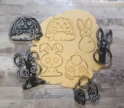 Easter Bunny Set of 4 Cookie Cutters Easter Cookie Cutter