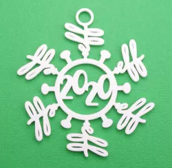 Eff 2020 - Coronavirus Snowflake Christmas Ornament