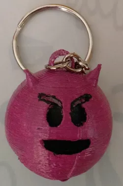 Emoticon little devil and angel keychains