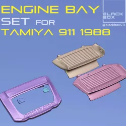 Engine Bay set to Tamiya 1988 Porsche Turbo 1-24th