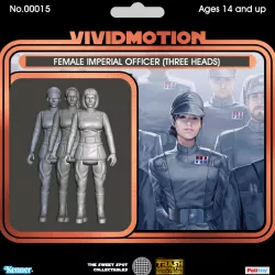 FEMALE IMPERIAL OFFICER, VINTAGE CUSTOM STAR WARS, ARMY BUILDER, ACTION FIGURE, KENNER 3.75", 6", 5 POA, 1/18, 1/6 EMPIRE