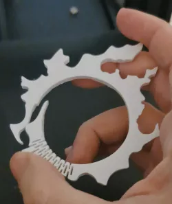 FFXIV meteor logo Flexi Carabiner (print in place, no support)