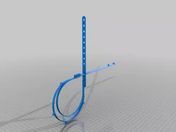 Flexible TPU strap for clones of Prusa RC1 RC2 and RC3 face shield - adjusted strap hook geometry