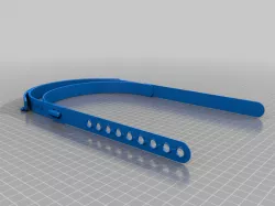 Flexible TPU strap for Prusa RC3 face shield - PLA/PETG designs as backup included