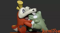 fuecoco biting