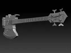 Gene Simmons Axe Bass Keychain
