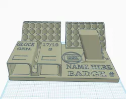 Glock 17/19 Pistol Stand with mag /ammo holders