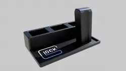 Glock Themed Pistol and magazine stand safe organizer