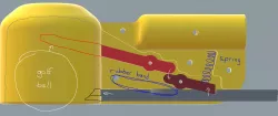 Golf Ball Trap: Automatic Grabber with Cocking Mechanism