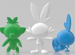 grookey, scorbunny, sobble