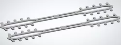 Head band / tensioner for surgical face masks, 2 pieces