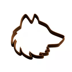 head wolf cookie cutter cutting