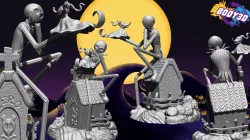 Jack Skellington And Zero - The Nightmare Before Christmas
