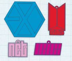 Kpop keychains(EXO, BTS, IKON, NCT)