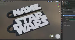 Llavero personalizable con letra (fuente) de Star Wars