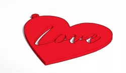 Love heart key ring