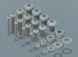 M2, M3, M4 & M5 Button Head Screws, Nuts and Washers