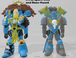 McFarlane Custom 8.5in Space Wolf and Rune Guard