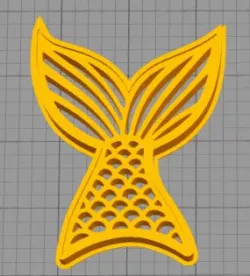 Mermaid tail cookie cutter