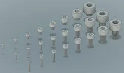 Metric Socket Head Screw, f3d, stp and STL Files (M2-M10)