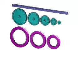 Mini Spur Gears Metric Set 3D print model