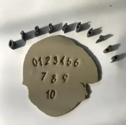 Numbers Handwritten Stamps | 3d Print | Polymer Clay Pottery Ceramic Accessories Making Stamps l DIY Tools Supplies | ALPHABET | DIY