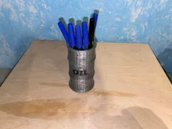 Oil Barrel Pen Holder