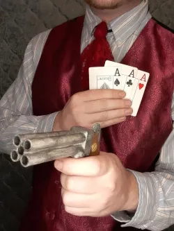 Old West Gambler Derringer Five Barrel Prop Gun Non-Firing