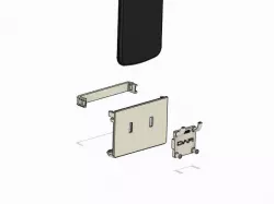 Pegboard Calculator Holder Snap-fit