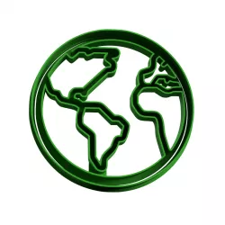 planet Earth cookie cutter cutting