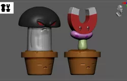 Plant vs Zombie - Magnet-shroom & Doom-shroom