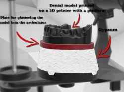 Plasterboard for 3D printed models