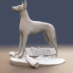 Podenco dog statue