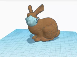 RABBIT/RABBIT/BUNNY/MASK/COVID 19/CORONAVIRUS/MASQUE/LAPIN MIGNON/JOUET /DECORATION/DECO/TOY/EASTER/PAQUE/SOIGNANT/ESPOIR/#3DvsCOVID19/MEDECIN