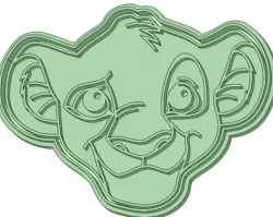 Simba Cara King lion face cookie cutter
