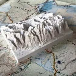 Topographic map of Grand Teton, Wyoming