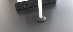 Tube holder for ikea lack table