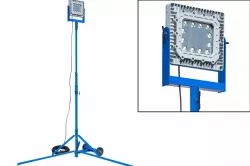 150W Explosion Proof LED Light Tower - Tripod Mount - C1D1 - 100' 16/3 SOOW Cord w/ EXP Plug